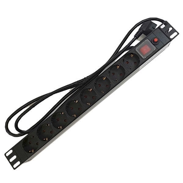 Regleta 8 Tomas Pg Para Rack 19 Interruptor Prote